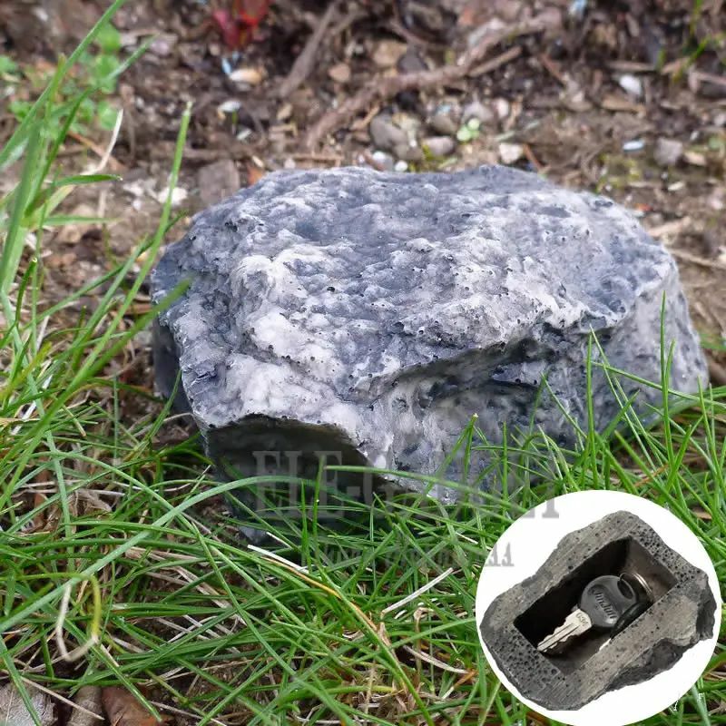 Outdoor-Garten versteckte Felsen verstecken Schlüssel in Stein Sicherheit Aufbewahrung sbox kreative und modische Kunststein Neuheit Stein Safes Lagerung
