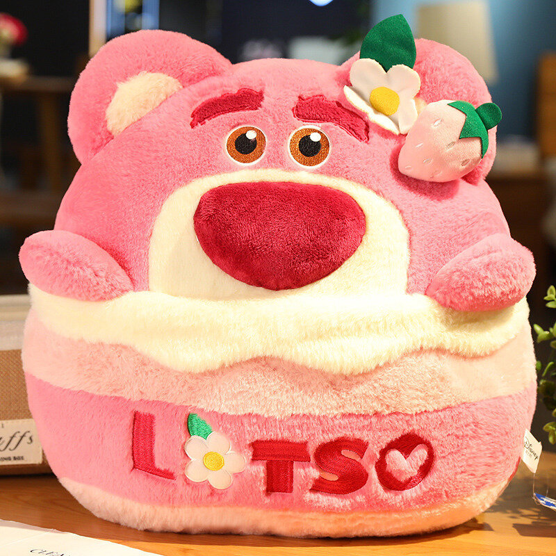 Cute Cartoon Disney Strawberry Bear Studdy Cake Doll Home Decoration Sofa Pillow Blanket Birthday Gift
