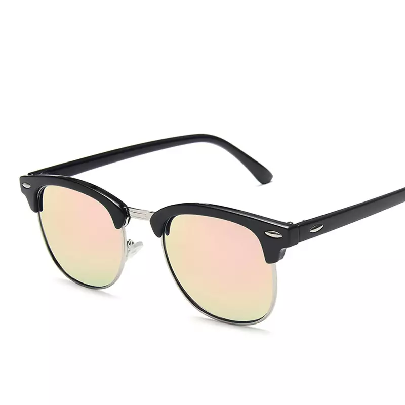 남녀공용 편광 선글라스, 세미 무테 브랜드 디자이너 아이 선글라스, 클래식 스타일 UV400 보호