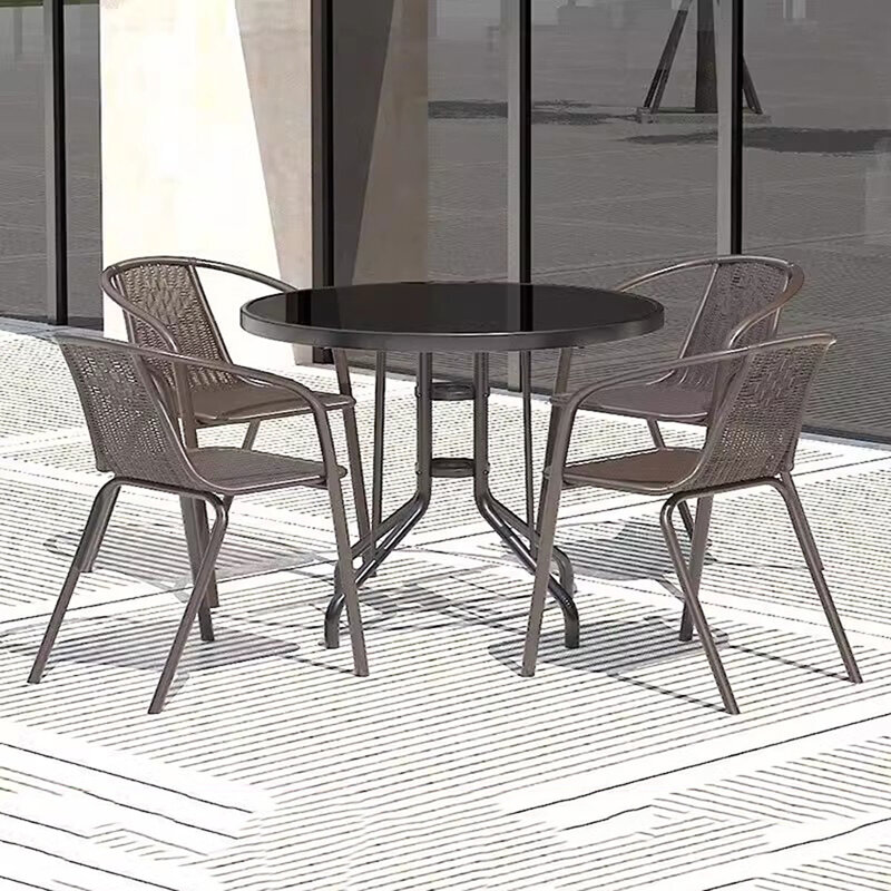 Meja kopi multifungsi perabotan Modern meja pemanas bulat dapur luar ruangan mewah Modern
