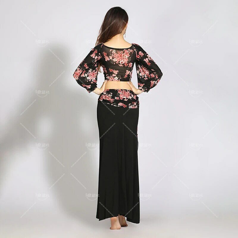 Long Dress Set Sexy Costume Practice Fashion Clothes Performance Dress Stage Dance Costume for Oriental Dance