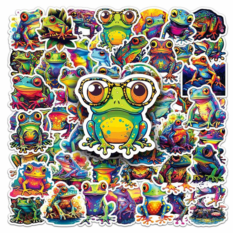 Frog série Graffiti adesivos, adequado para laptop, capacetes, decoração desktop, brinquedos DIY, atacado, 50pcs