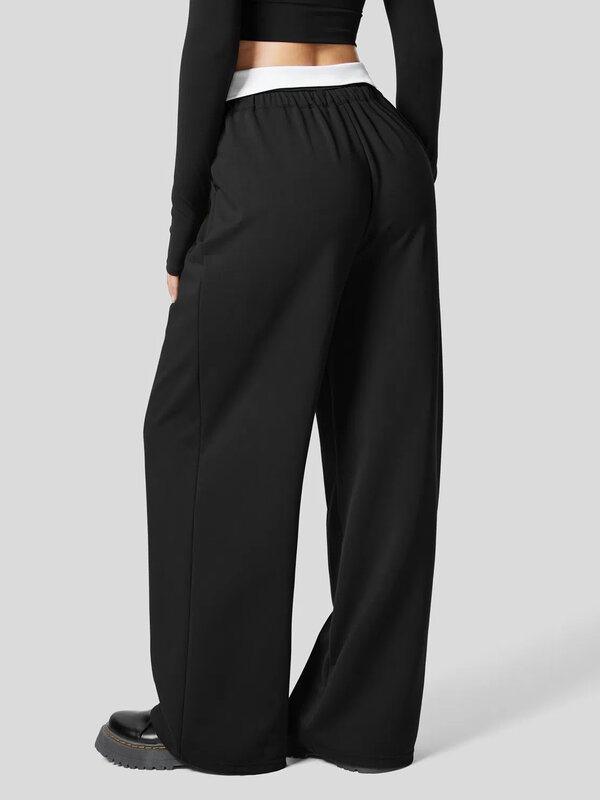 2024 Women's Pants New Women's Casual Pants Button-front High-waisted Straight-leg Pants Korean Reviews Clothes Trousers Women