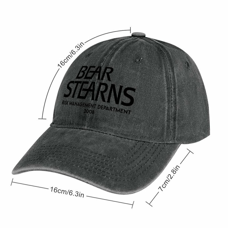 Bear Stearns Risk Management Cowboy Hat Snap Back Hat Hat Baseball Cap Women's Beach Visor Men's