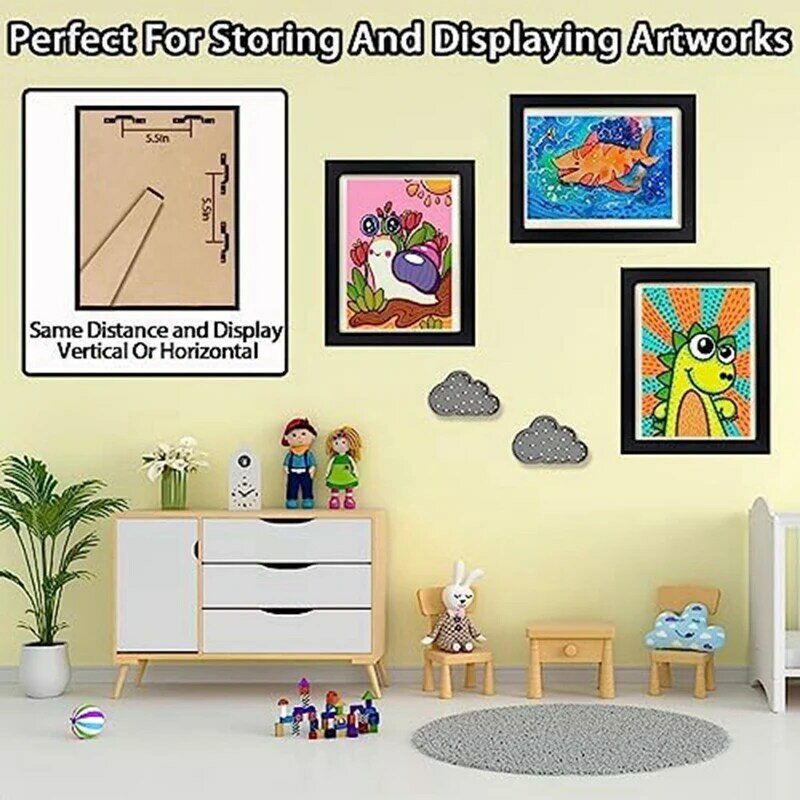 1 pz Kids Art Frames Display artistico per bambini 8.5 x11 apertura frontale cornici intercambiabili per bambini
