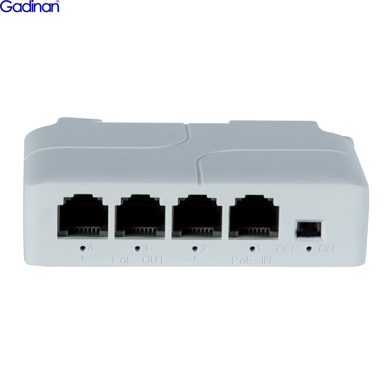 Gadinan-Extensor PoE para Câmera IP, PoE, Passivo, Cascata, 4 Portas, 100Mbs, Repetidor de Transmissão, Switch, NVR, Câmera IP, IEEE802.3af
