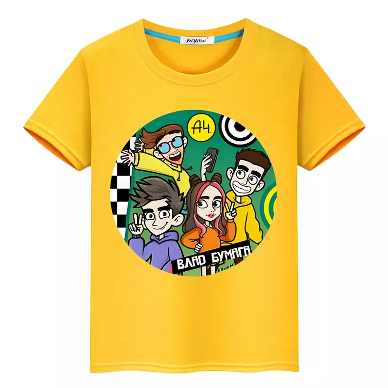 Влад а4 бумага Stolz T-Shirt Sommer Jungen kurz y2k einteilige Anime T-Shirts Merch A4 Lamm 100% Baumwolle T-Shirt Tops Kinder Kleidung Mädchen