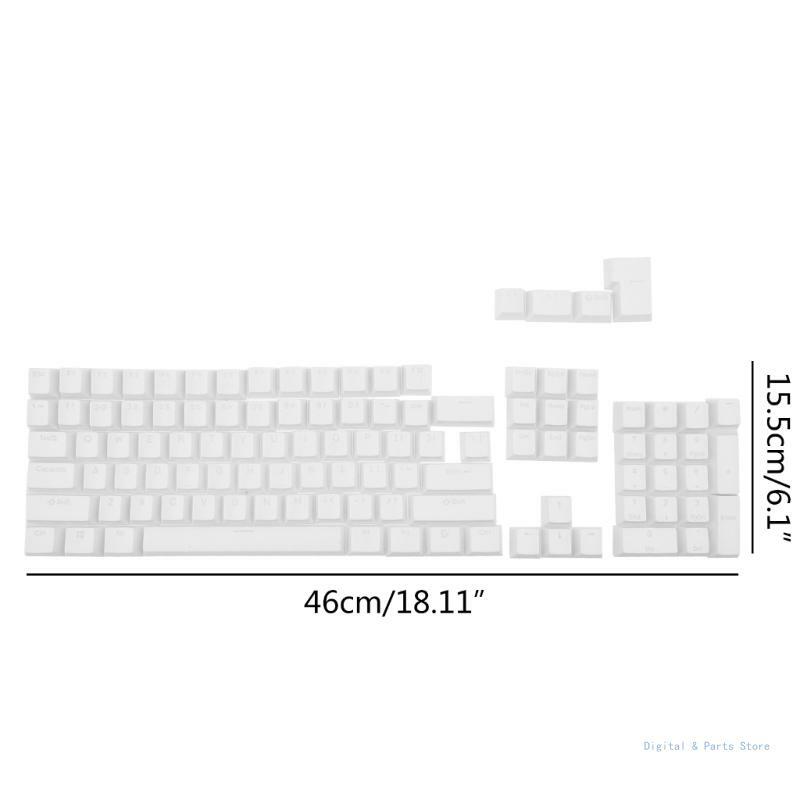 Conjunto de teclas M17F 104 duplas retroiluminadas em ABS para teclado mecânico faça você mesmo