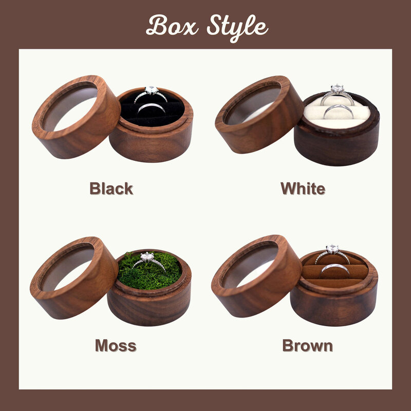 Boîte à matiques de fiançailles en bois personnalisée, porte-anneau en bois, boîte à matiques gravée avec oreillers, boîte à matiques à double fentes, boîte de proposition en bois