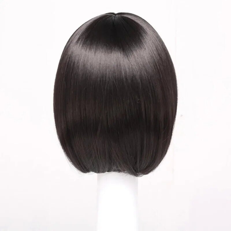 Короткие парики Боба парик для женщин с челкой прямой синтетический парик натуральные как настоящие волосы 12 дюймов