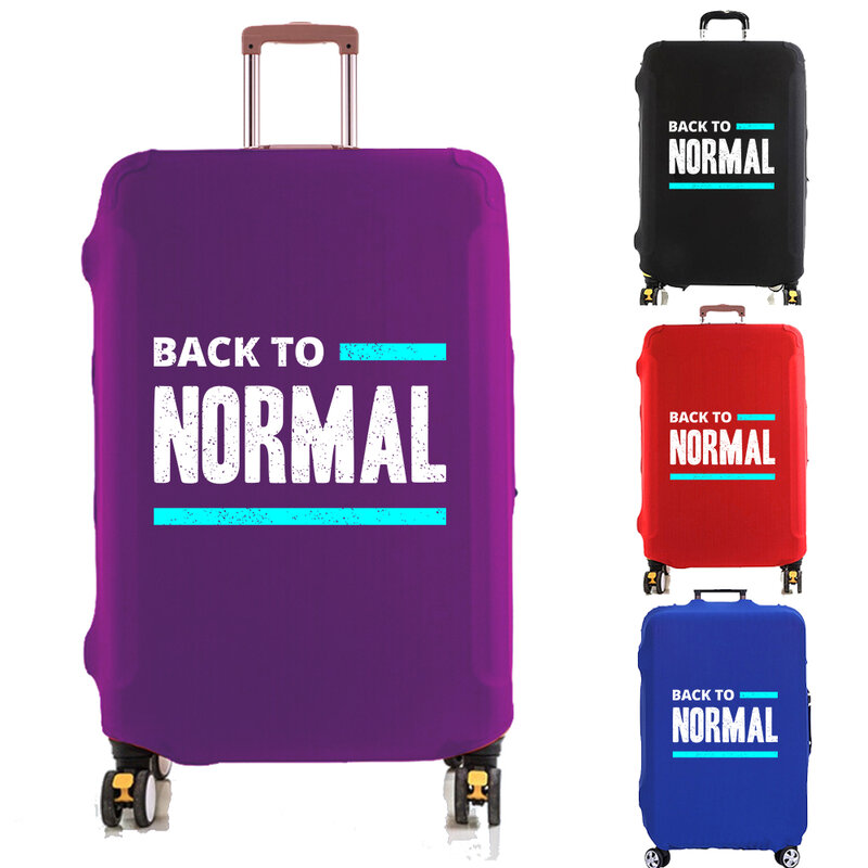 Cubierta de equipaje con estampado de letras normales, Protector de maleta más grueso, elástico, cubierto de polvo, funda de carro de 18 a 32 pulgadas, accesorios de viaje