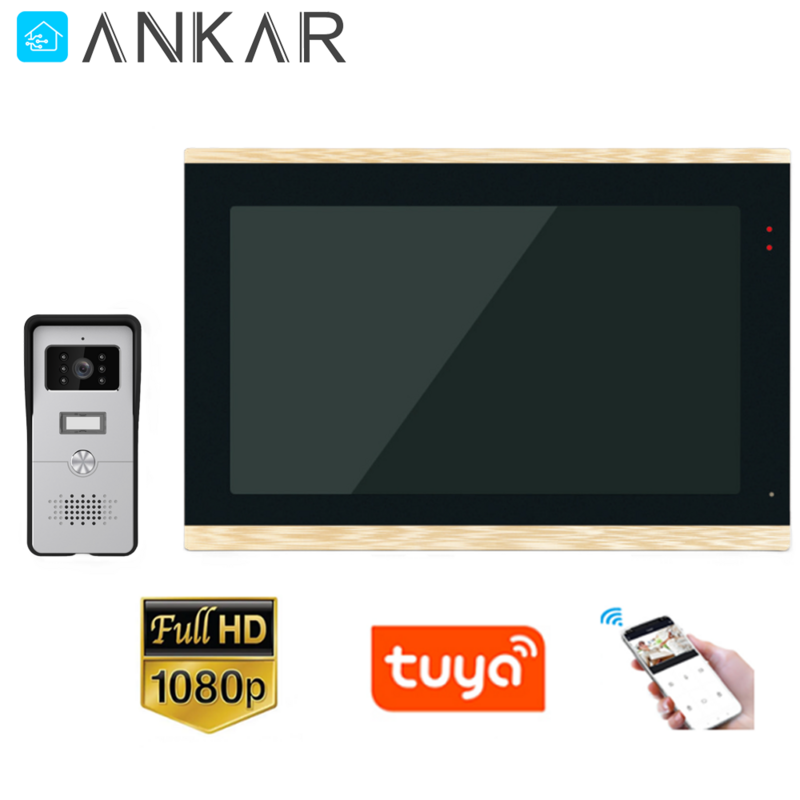 Видеодомофон Ankartech, 10,1 дюйма, с сенсорным экраном и управлением через приложение Smartlife