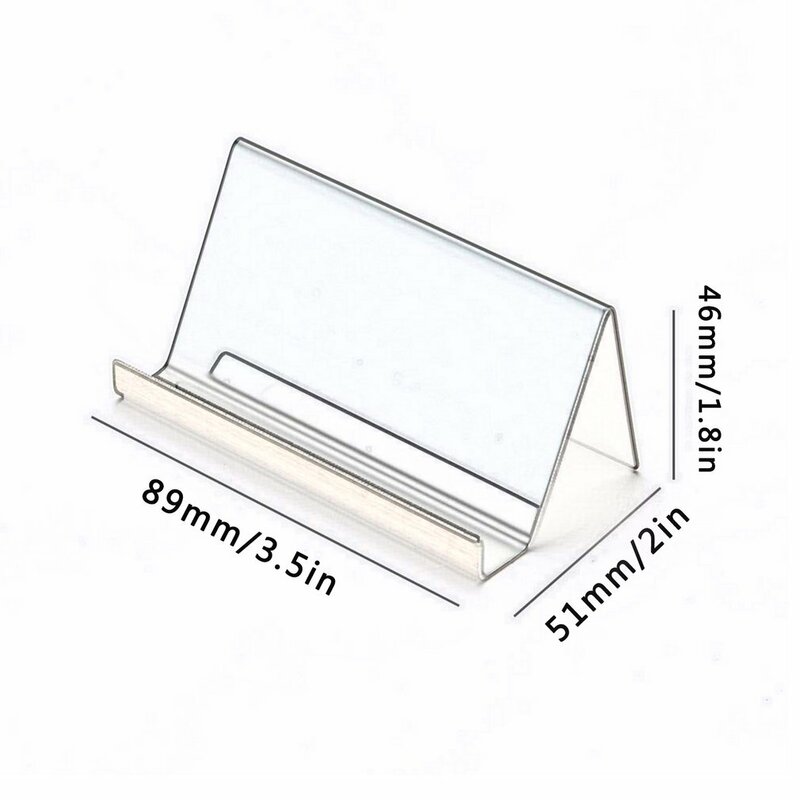 2pcs Stainless Steel Business Card Holder For Desk Office Visiting Cards Collection Organizer For ID Cards
