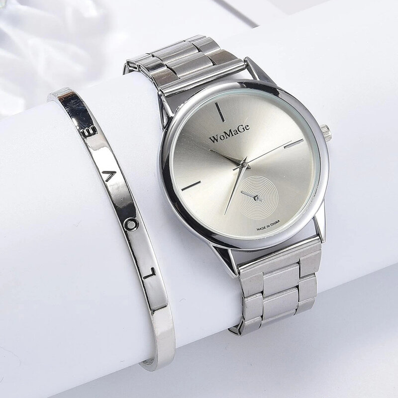 Conjunto de pulsera de reloj de cuarzo para mujer, decoración popular, versátil, nuevo, envío directo