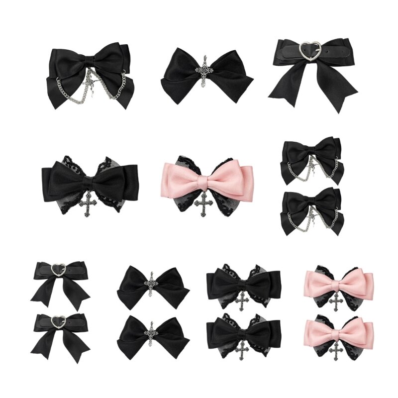 Girls Flat Clips Hairpin Large Bowknot Barrette for Women Girls Bunches