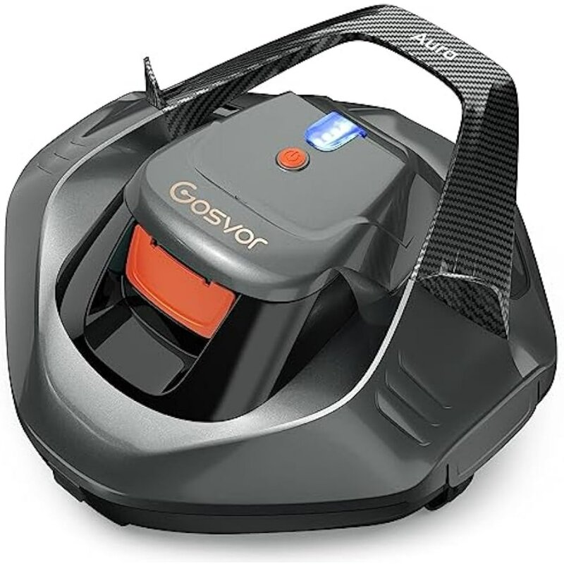 Cordless Robotic Piscina Cleaner, Aspirador, Tecnologia de estacionamento automático, Indicador LED, Dura 90 Minutos