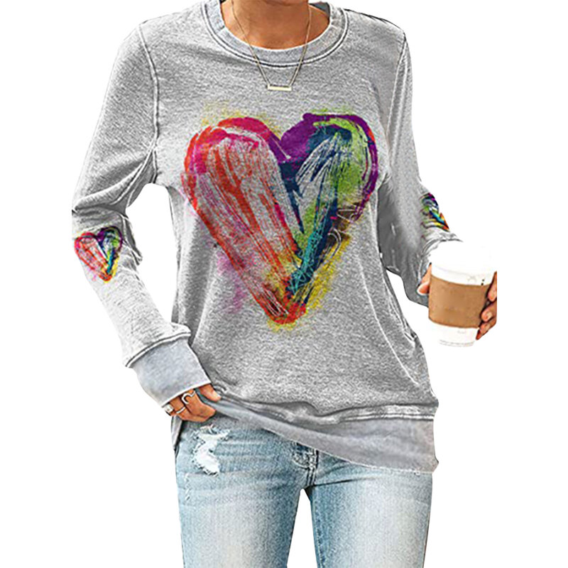 Round Neck Long Sleeves Sweater Breathable Sweat Absorption Pullover for Dating Shopping or Daily Wear