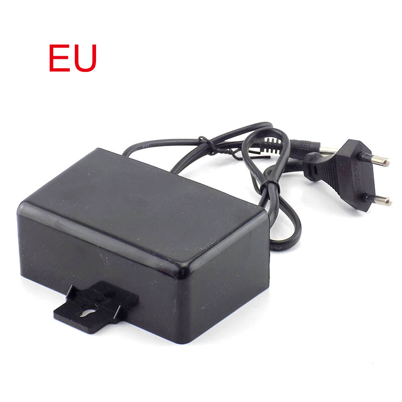 Adaptador de fuente de alimentación para cámara CCTV, cargador impermeable para exteriores, enchufe europeo y estadounidense, CA/CC 12V 2A 2000ma