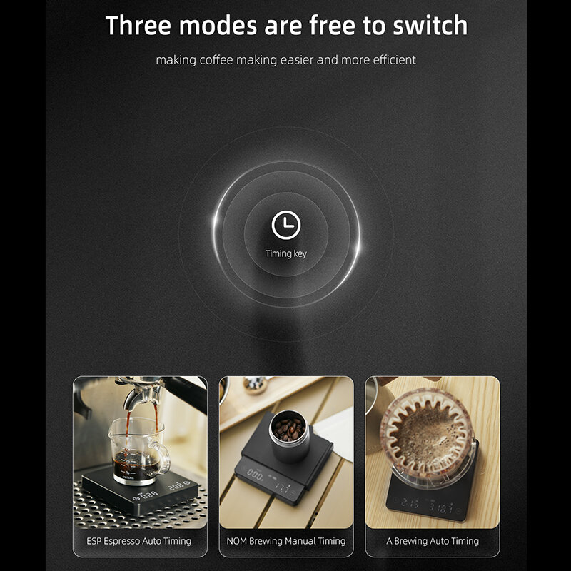 Tiny 2S Digitale Koffie Schaal Espresso Schaal Met Timer Searchpean Mini Smart Keuken Schaal Gewicht Precisie Usb 2Kg/0.1G Cadeau
