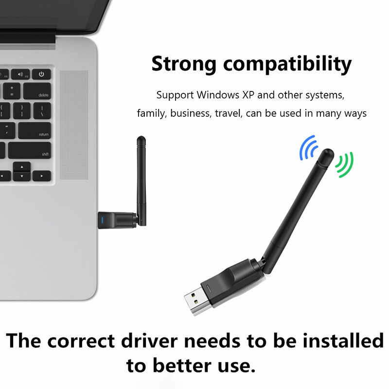 USB LAN 무선 네트워크 카드, PC 와이파이 수신기, USB 와이파이 어댑터, 150Mbps 2.4 GHz 안테나, USB 802.11n/g/b 이더넷, 와이파이 동글