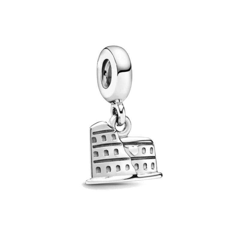 Patung Monumen Barcelona manik-manik jimat kebebasan cocok jimat Pandora gelang asli perak 925 perhiasan perak 925 perhiasan DIY