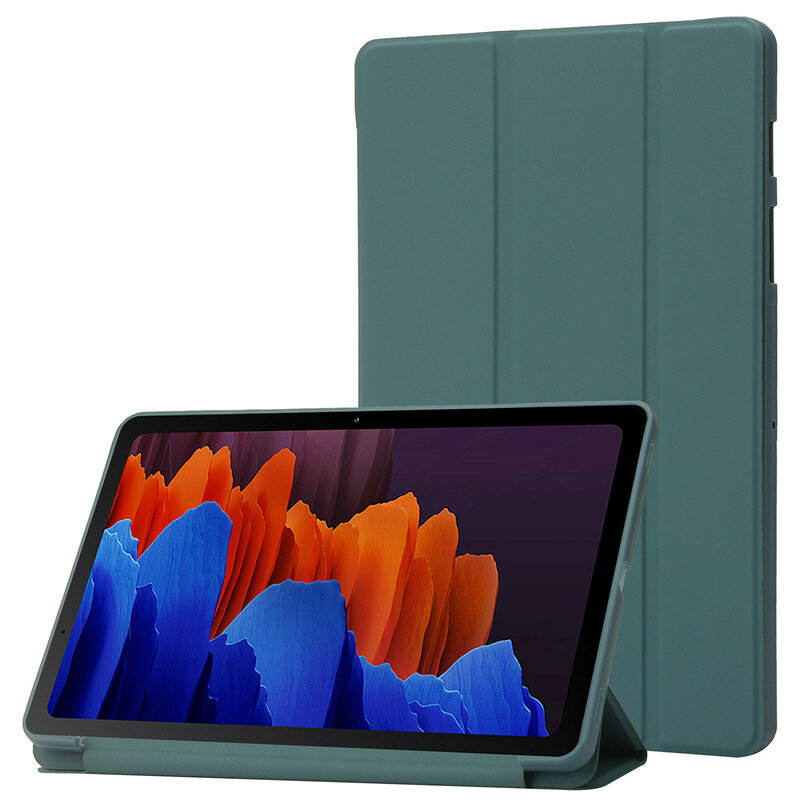 Pour Samsung Tab A9 Plus étui 11 pouces à trois volets en cuir souple support arrière tablette Funda pour Galaxy Tab A9 Plus étui Coque SM-X210 X216