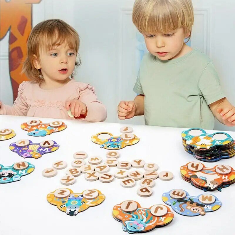 Карты с буквами, разноцветные алфавиты, игра Монтессори, обучающая игрушка, Сортировочная игра для малышей, подарок
