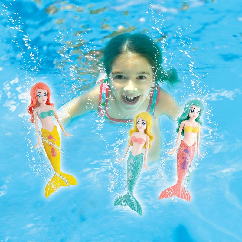 Summer Underwater Dive Mermaids Diving Torpedos Bandits Fun Water Games Octopus Diving Sticks Training Set for Boys and Girls