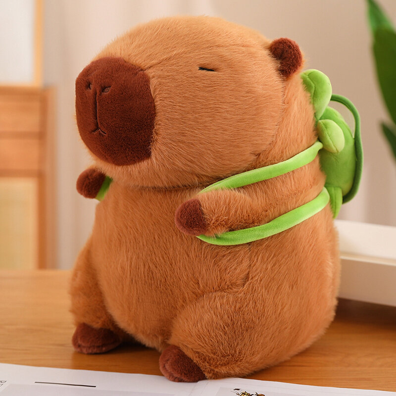 Fluffy Capybara Plush Doll Kawaii Capybara With Tortoise Stuffed Toy Stuffed Animals Kids Juguetes Birthday Gift Home Decor