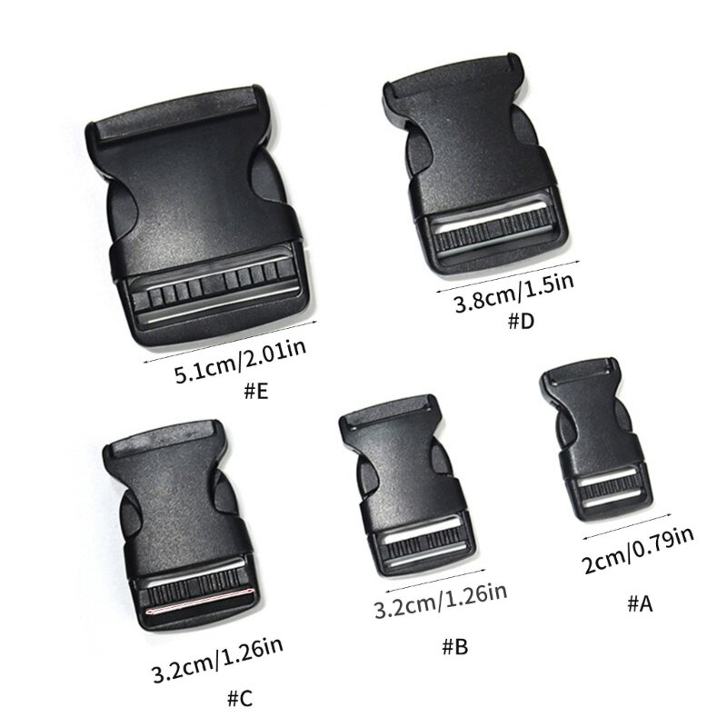 Durable and Lightweight Side Release Buckles Adjustable Plastic Buckle Clips Convenient Plastic Belt Buckle