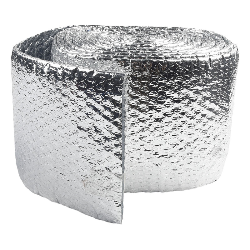 Pembungkus pipa Spiral berinsulasi, pembungkus pipa Spiral 6 inci x 25 kaki bahan aluminium Foil gelembung ganda untuk meningkatkan ketahanan Transfer panas