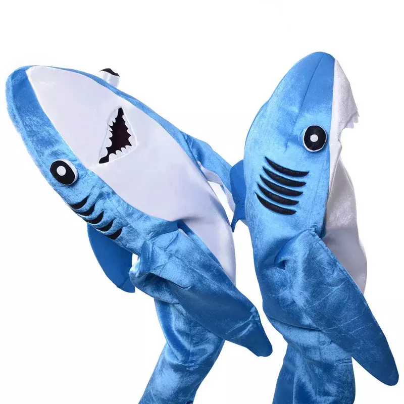 Kids Jumpsuit Cosplay Costume Shark Stage Clothing Fancy Dress Halloween Christmas Props Onesies for Adults Jumpsuit