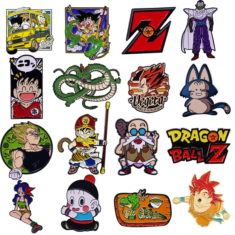 Anime Stuff Dragon Cartoon Figures Cute Metal Enamel Pins Lapel Pins Badge Brooch Pines Backpack Bag Jewelry Gifts Collection