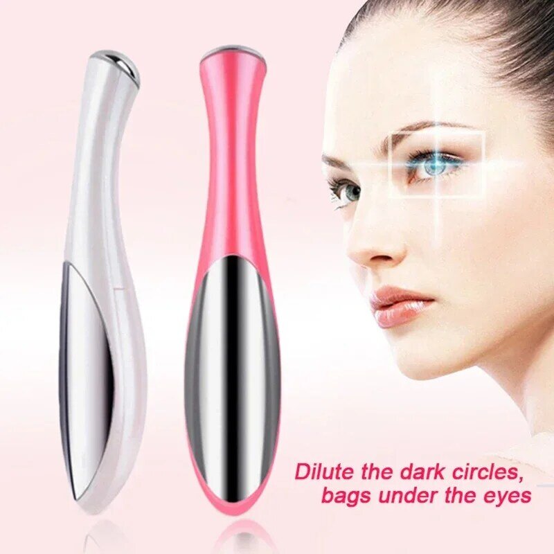 Mini bolígrafo masajeador de ojos eléctrico, vibración facial, cara delgada, líneas pálidas, antiarrugas