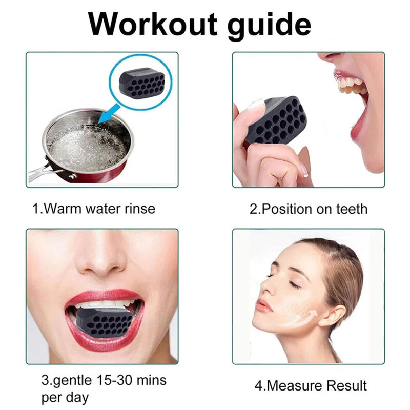 2pcs JawLine Exerciser Ball Facial Jaw Muscle Toner Trainin Fitness Anti-aging Food-grade Silica Face Chin Cheek Lifting Slimmin