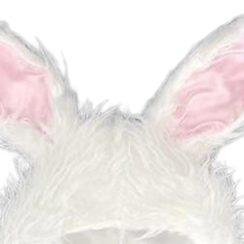 Topi telinga kelinci, hiasan kepala hangat karakter hewan lembut, properti foto mewah untuk pesta bertema hewan, Cosplay anak perempuan wanita