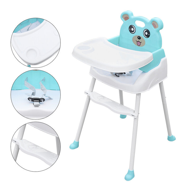 Chaise haute en plastique pour bébé, chaise de salle à manger, table et chaise d'alimentation pour enfants, siège pour enfants