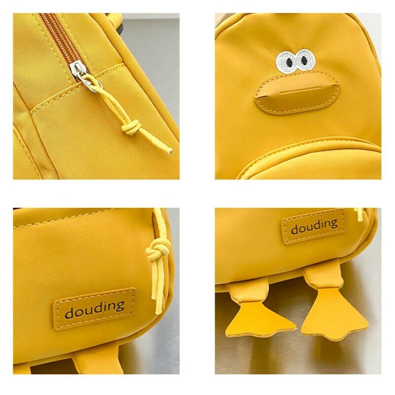 Kawaii Duck Purse Unisex Funny Animal Shoulder Bag Cute Cartoon Chest Wallet Novelty Bag Unique Canvas Satchel Messenger Bag