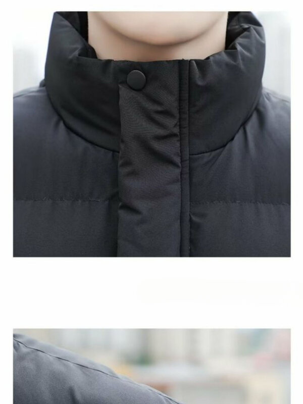 M-5XL Parkas Men Winter Warm Stand Collar Harajuku Streetwear Comfortable Daily Chic Simple Handsome  3 Color Classic 2023