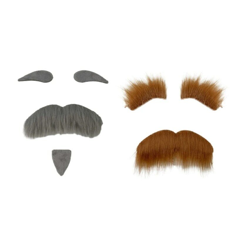 Fake Beard Costumes Props Party Cosplays Supplies with Adjustable Ropes