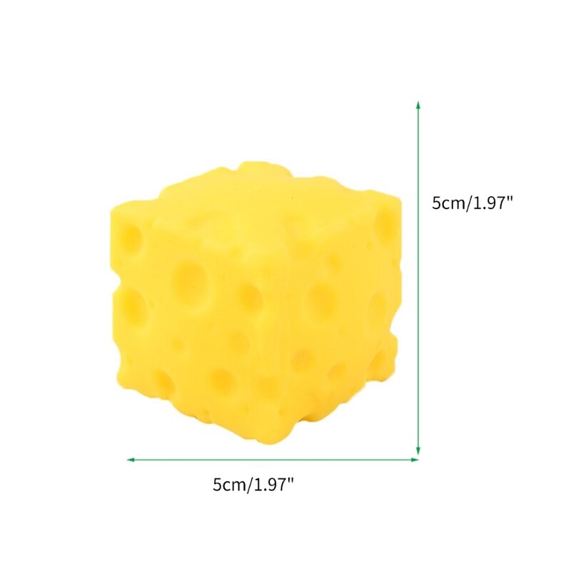 Squeeze Toy Cheese Mochi Yellow Cheese for Kids Anxiety Reduce Cheese Teens Party Supplies