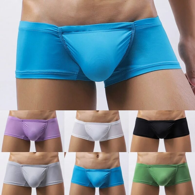Pouch Underwear Soft Sports Boxer Shorts Breathable Briefs Bulge Elastic Trunks Ultra-thin Underpants Underwear