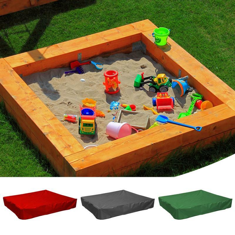 Tampa de sandbox de madeira impermeável, Capa protetora para areia e brinquedos, Abrigo Sandpit Infantil, Square Canopy