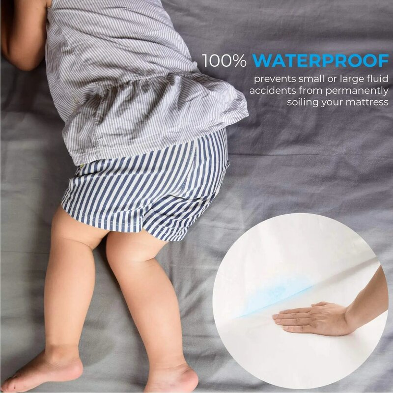 Baby Wasserdichte Matratze Protector Ausgestattet Blatt Atmungsaktive & Geräuschlos Krippe Kleinkind Baby Matratze Abdeckung