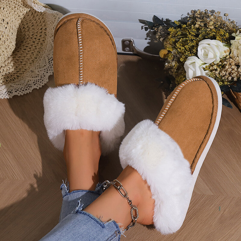 Cotton Slippers 2023 Autumn and Winter Warm Indoor Home Couple Slippers Women's Baotou Anti Slip Comfortable Soft Sole Home Shoe