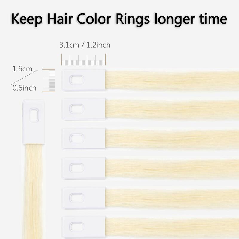 本物の人間の髪の毛のテストストランド,リングカラーのサンプル,ツッチプログ,8 ° のパレット,55g, 30パック,中国製