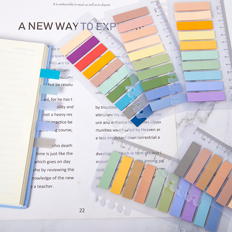 Morandi Color Sticky Notes, Marcadores de página, Memo Pad Stickers, Cute Index Tabs, Bloco de notas, Escritório, Material Escolar, 200 Folhas
