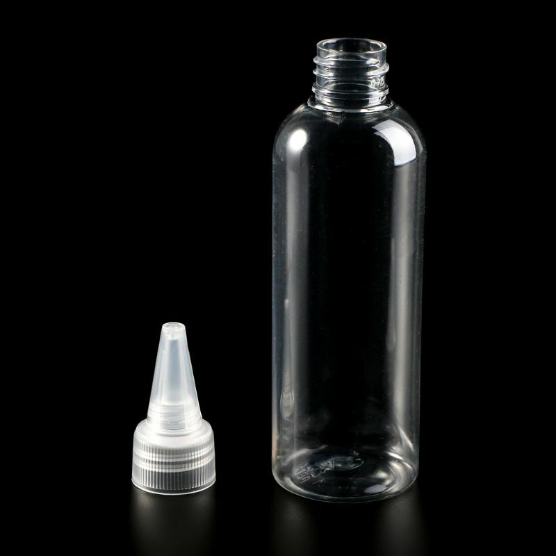 Bottiglie trasparenti per condimenti da spremere da 100 con ugelli Contenitore per bottiglie in plastica per spremere olio