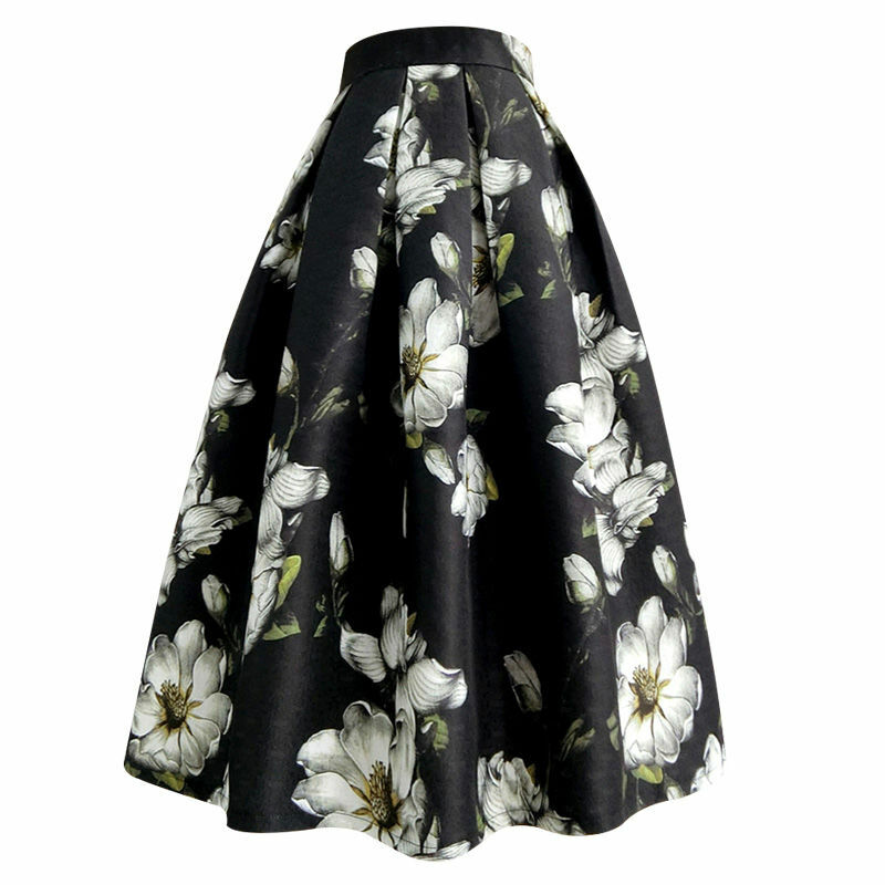 Женская винтажная длинная Плиссированная юбка с высокой талией, Q626