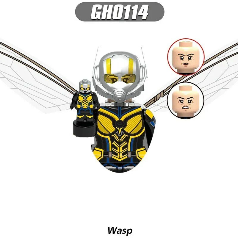 G0114 G0115 Superhero The Avengers Ant-Man Wasp pahlawan batu bata karakter kartun blok bangunan mainan pendidikan hadiah ulang tahun